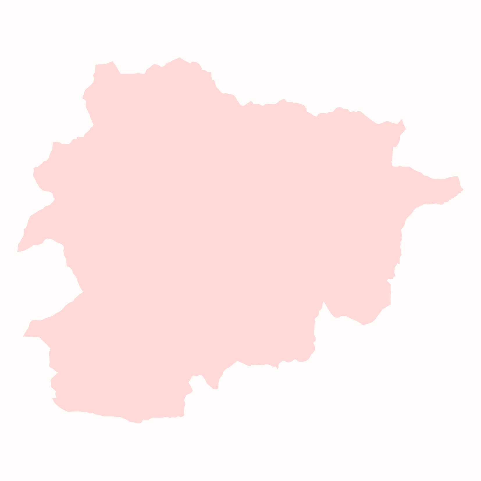 Outline of the country Andorra.